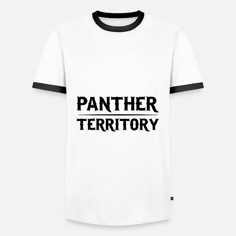 Panther territory - Männer Kontrast-T-Shirt - Weiß/Schwarz