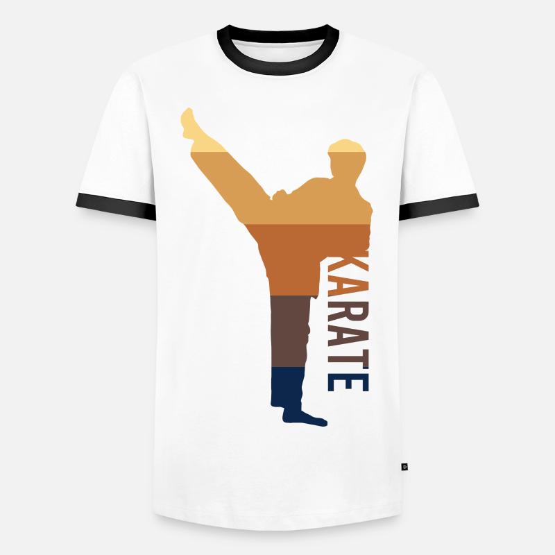 Classical karate - Men's Ringer Shirt - white/black