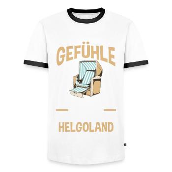 Nordsee Helgoland - Männer Kontrast-T-Shirt - Weiß/Schwarz - Vorne - AI Model Female 172 light (172cm) & AI Model Male 178 dark (178cm)
