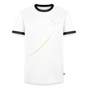 Bergsteiger Climbing Shir - Männer Kontrast-T-Shirt - Weiß/Schwarz - Vorne - AI Model Female 172 light (172cm) & AI Model Male 178 dark (178cm)