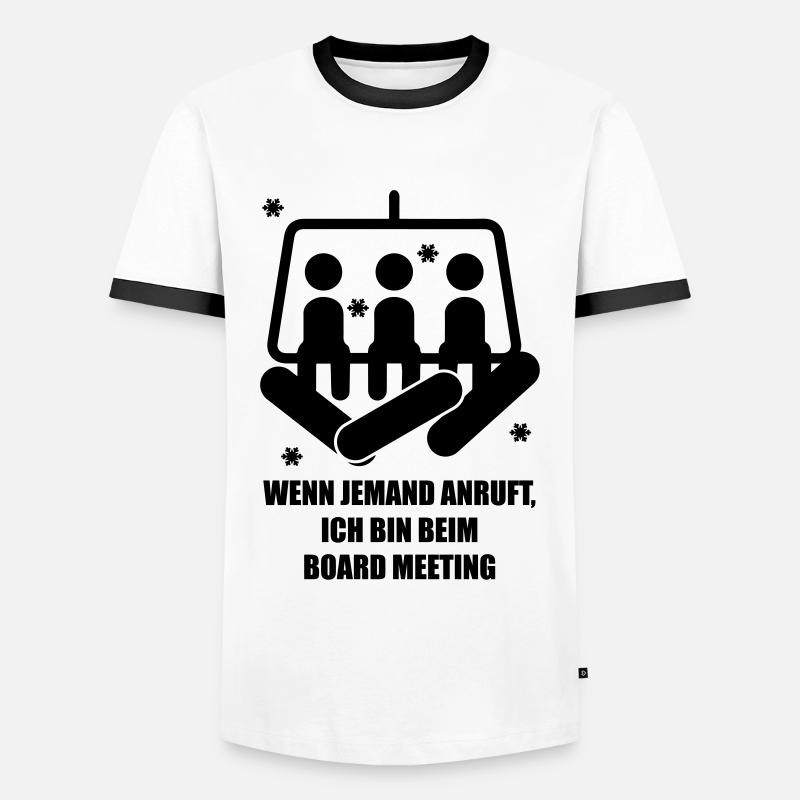 snowboard - Men's Ringer Shirt - white/black