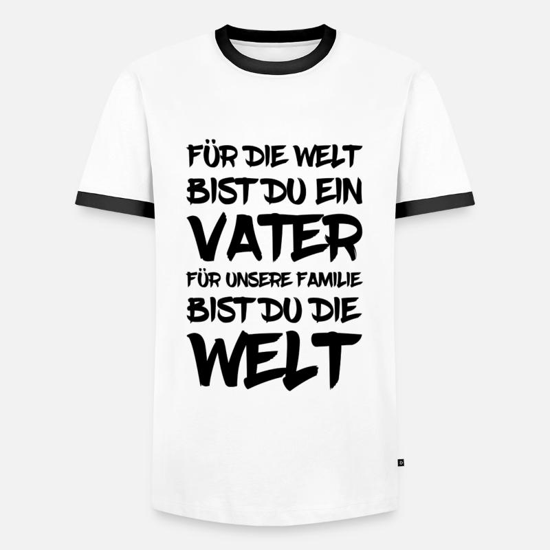 Bester Vater - Männer Kontrast-T-Shirt - Weiß/Schwarz