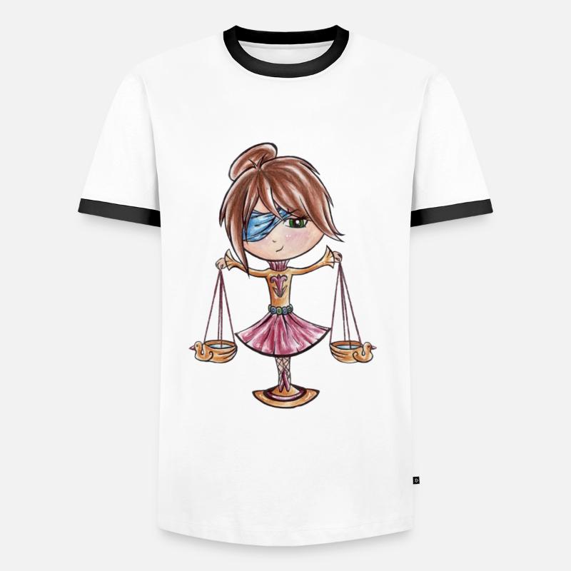 Zodiac: Libra - Men's Ringer Shirt - white/black
