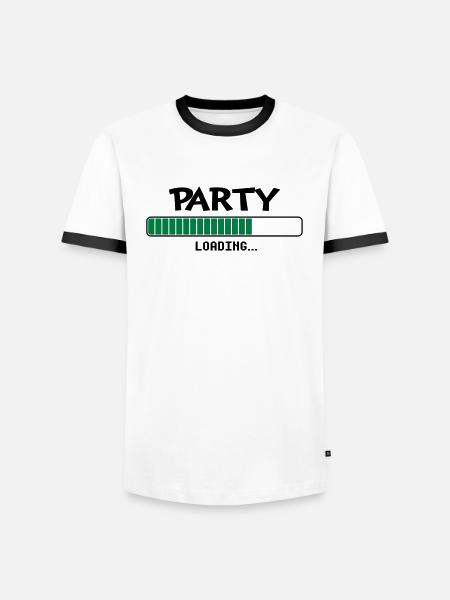 Party loading loading bar - Men's Ringer Shirt - white/black
