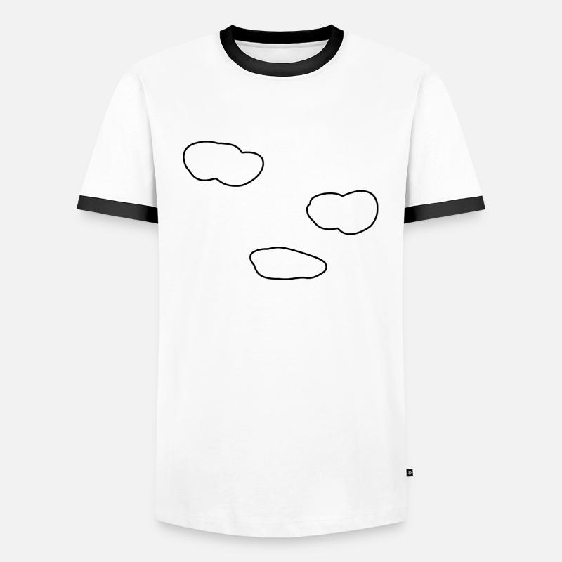 clouds sky - Men's Ringer Shirt - white/black