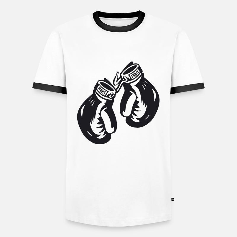 Boxhandschuhe - Men's Ringer Shirt - white/black
