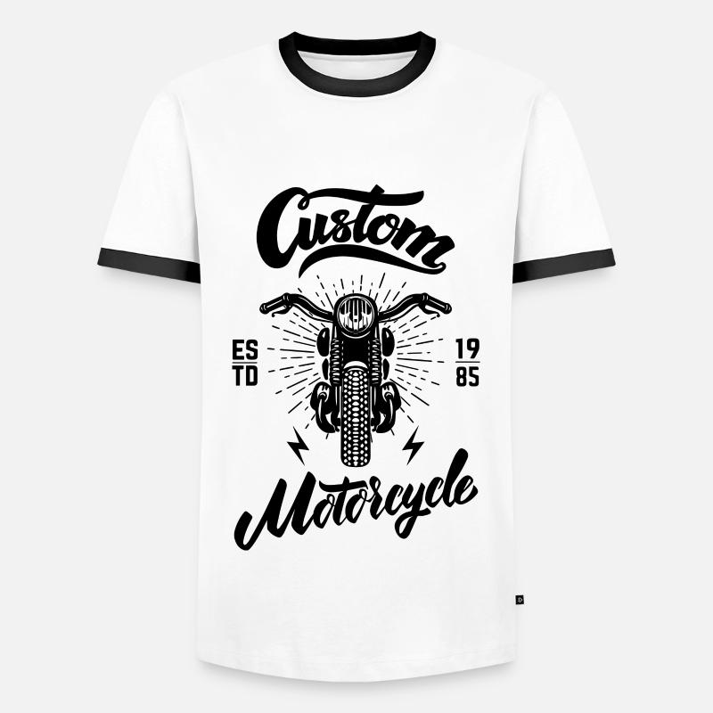 Custom motorcycle - Men's Ringer Shirt - white/black