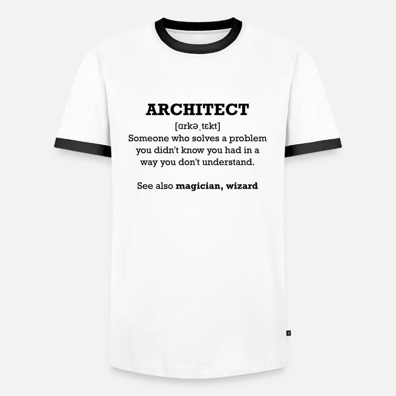 Architect - wizard - Männer Kontrast-T-Shirt - Weiß/Schwarz