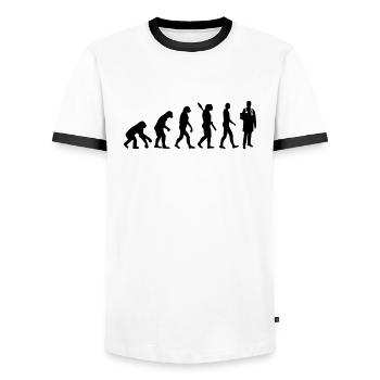 Arzt - Männer Kontrast-T-Shirt - Weiß/Schwarz - Vorne - AI Model Female 172 light (172cm) & AI Model Male 178 dark (178cm)