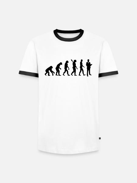 Évolution Avocat - T-shirt contrasté Homme - blanc/noir