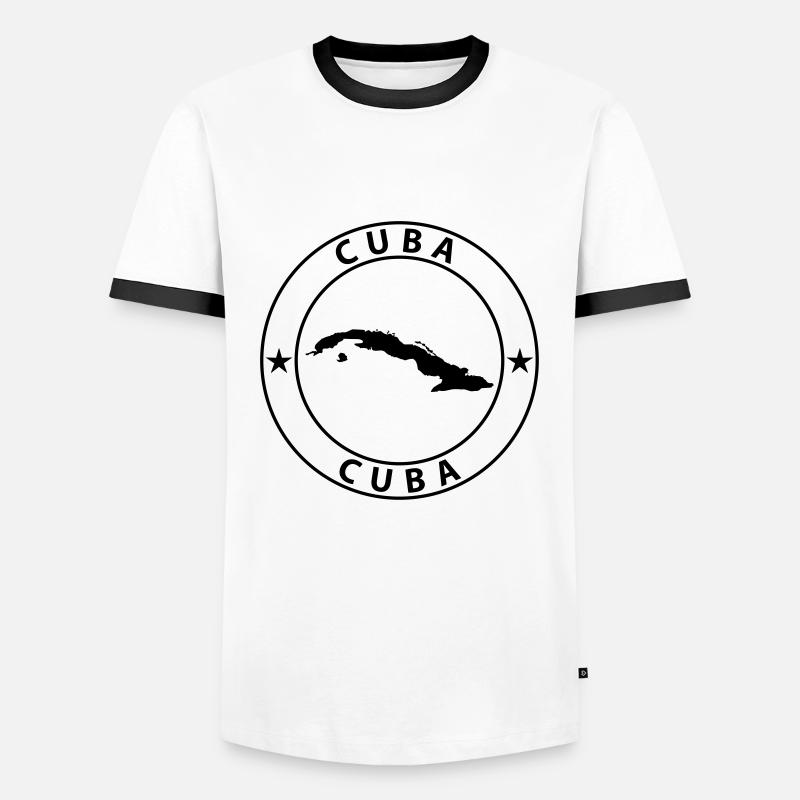 Cuba - Men's Ringer Shirt - white/black