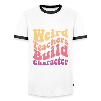 Funny Teachers Quote - Men's Ringer Shirt - white/black - Front - AI Model Female 172 light (172cm) & AI Model Male 178 dark (178cm)