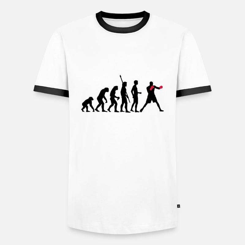 evolution_boxen_b_2c - T-shirt contrasté Homme - blanc/noir