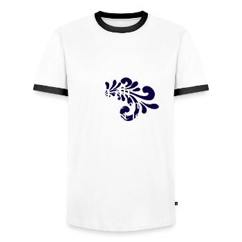 Zieh dir Schlabbe an Mir müsse los - Hessisch - Männer Kontrast-T-Shirt - Weiß/Schwarz - Vorne - AI Model Female 172 light (172cm) & AI Model Male 178 dark (178cm)