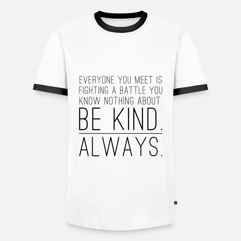 Be kind - Men's Ringer Shirt - white/black