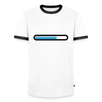 téléchargement - T-shirt contrasté Homme - blanc/noir - Devant - AI Model Female 172 light (172cm) & AI Model Male 178 dark (178cm)