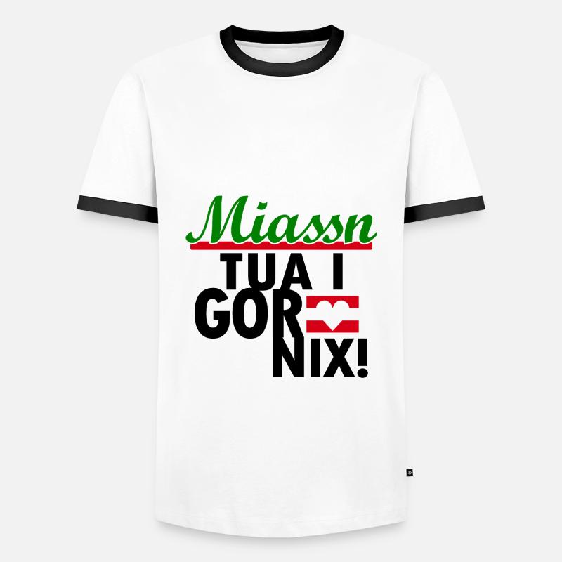 Austria Styrian dialect - Men's Ringer Shirt - white/black