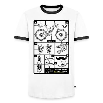 Descente-Race-Kit - T-shirt contrasté Homme - blanc/noir - Devant - AI Model Female 172 light (172cm) & AI Model Male 178 dark (178cm)