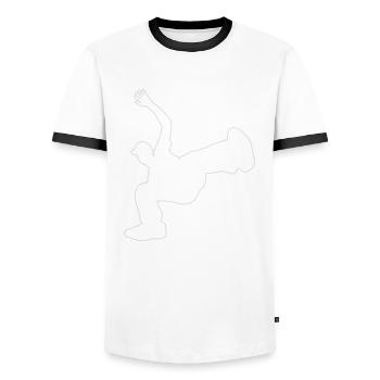 Breakdance Femmes Bgirl Hip Hop Hip Hop Break Dance - T-shirt contrasté Homme - blanc/noir - Devant - AI Model Female 172 light (172cm) & AI Model Male 178 dark (178cm)