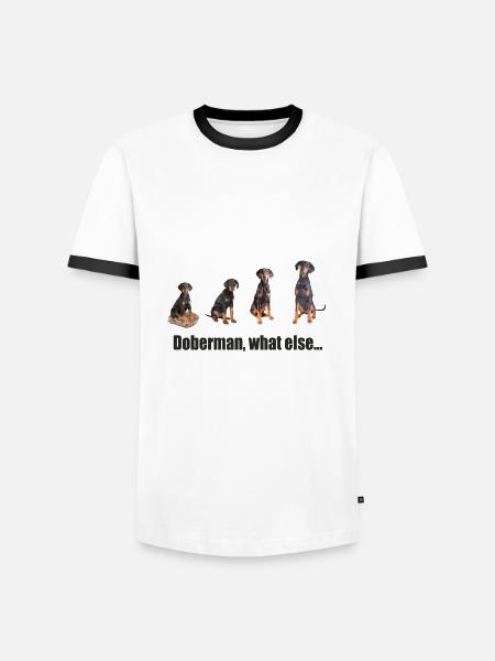 Doberman, what else ... - Men's Ringer Shirt - white/black