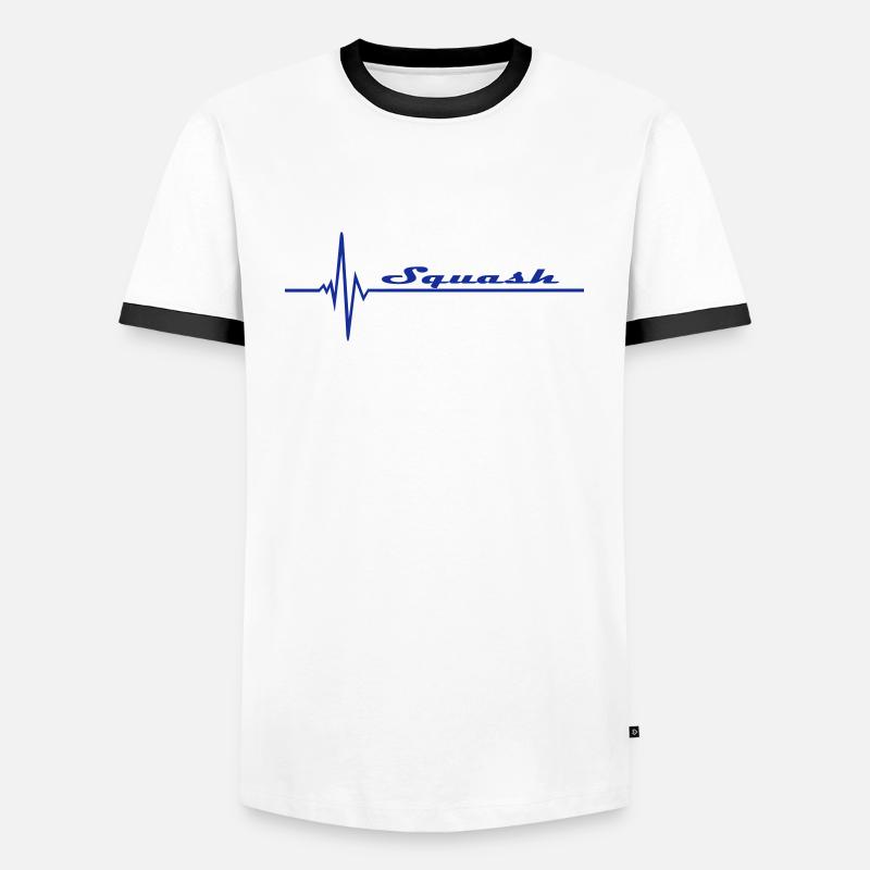 Squash - Men's Ringer Shirt - white/black