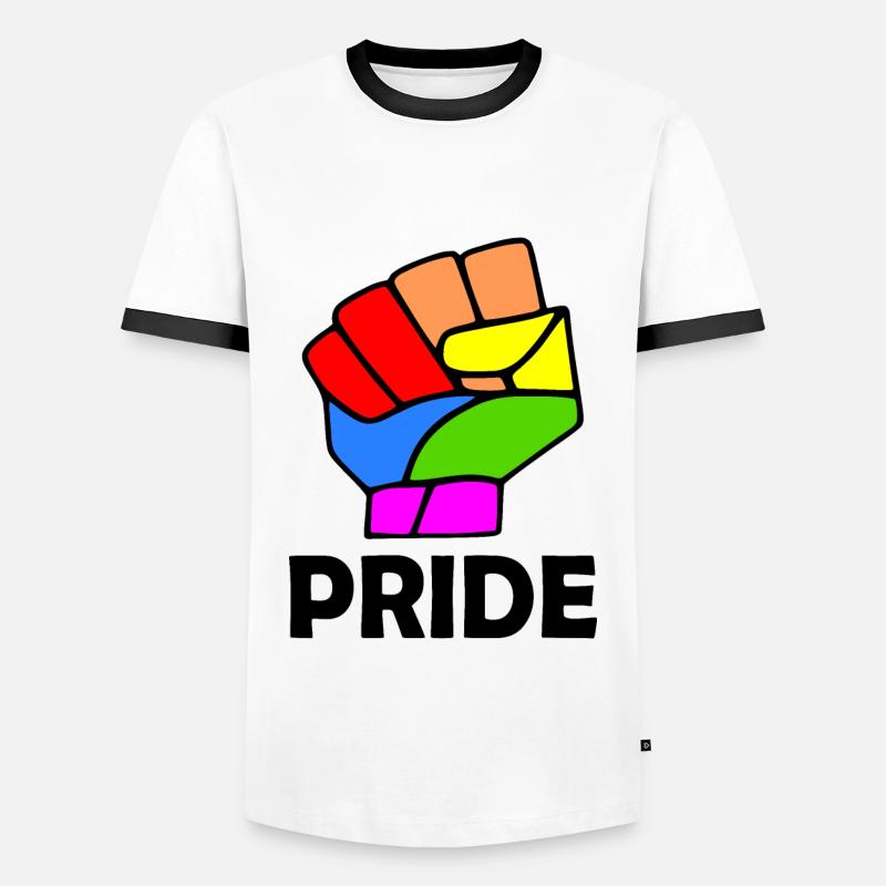 Pride - Men's Ringer Shirt - white/black