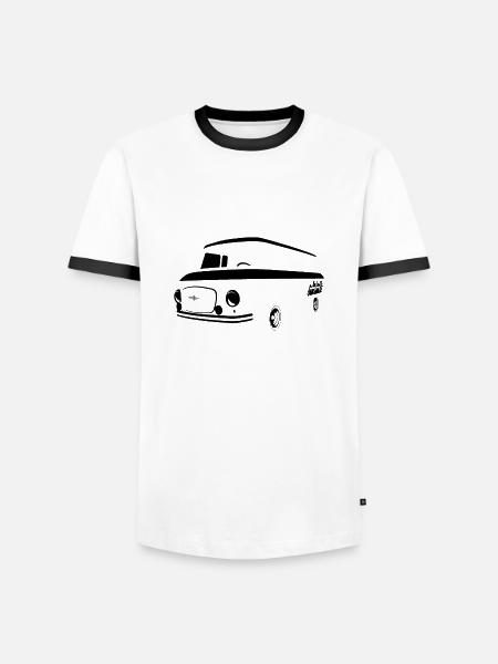 Barkas-s - Männer Kontrast-T-Shirt - Weiß/Schwarz