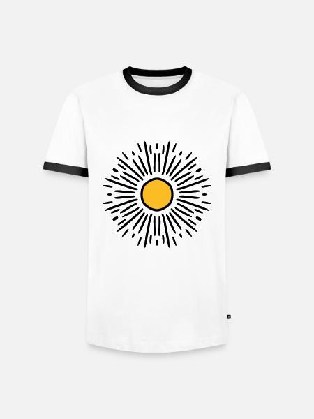 Sun - Men's Ringer Shirt - white/black