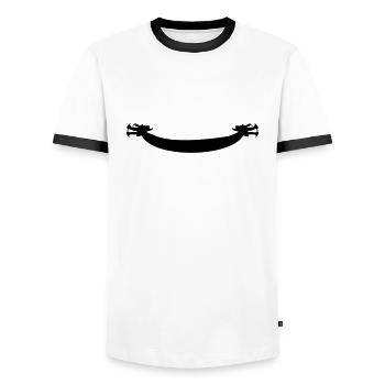 Un un dragon bateau un un dragons têtes 2c - T-shirt contrasté Homme - blanc/noir - Devant - AI Model Female 172 light (172cm) & AI Model Male 178 dark (178cm)
