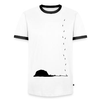 Ameisen - Männer Kontrast-T-Shirt - Weiß/Schwarz - Vorne - AI Model Female 172 light (172cm) & AI Model Male 178 dark (178cm)