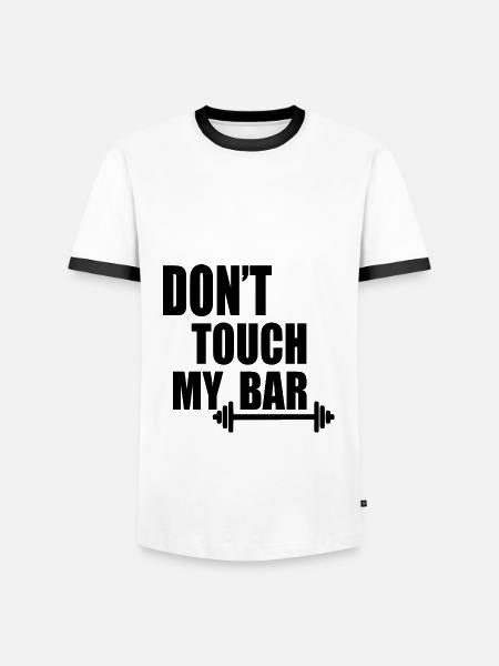 dont touch my bar - Men's Ringer Shirt - white/black