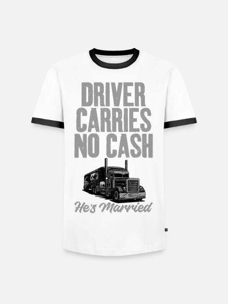 Fahrer Trägt Keine - Männer Kontrast-T-Shirt - Weiß/Schwarz