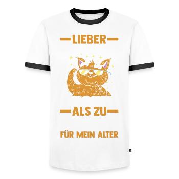 Zu Alt Für Den Scheiß - Männer Kontrast-T-Shirt - Weiß/Schwarz - Vorne - AI Model Female 172 light (172cm) & AI Model Male 178 dark (178cm)