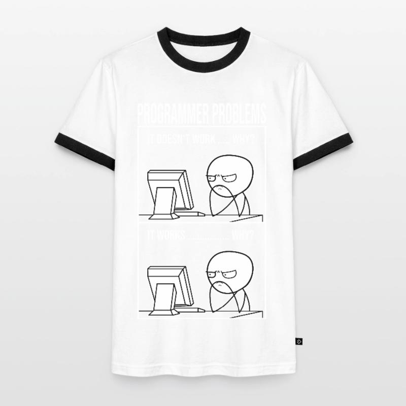 Programming problems funny computer scientist student Men's Ringer Shirt