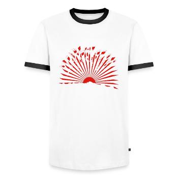 Holy Chamouny White - T-shirt contrasté Homme - blanc/noir - Devant - AI Model Female 172 light (172cm) & AI Model Male 178 dark (178cm)