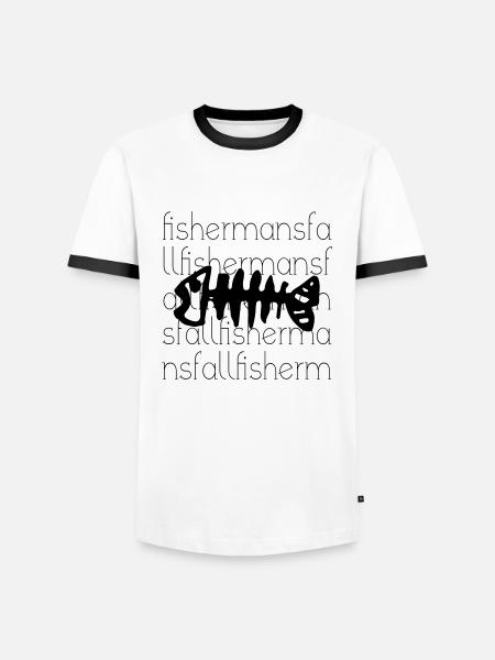 fisherman's fall - Männer Kontrast-T-Shirt - Weiß/Schwarz