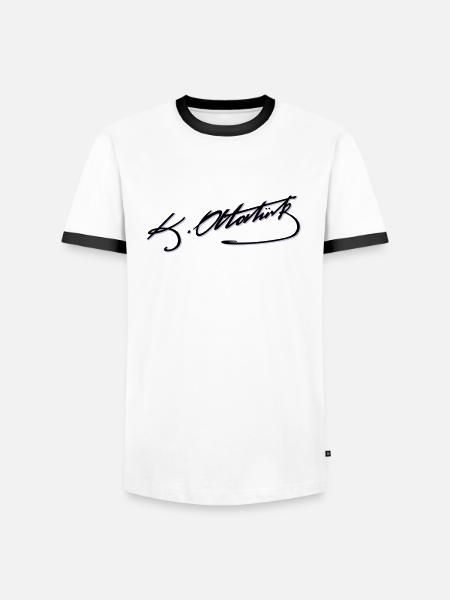 Mustafa Kemal Ataturk imza - Men's Ringer Shirt - white/black