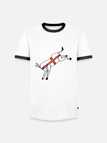 guernseydonkey - T-shirt contrasté Homme - blanc/noir