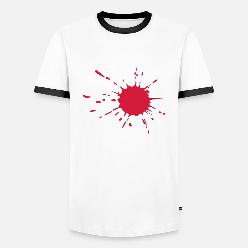 Blut - Männer Kontrast-T-Shirt - Weiß/Schwarz