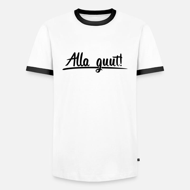 Alla guut! - Männer Kontrast-T-Shirt - Weiß/Schwarz