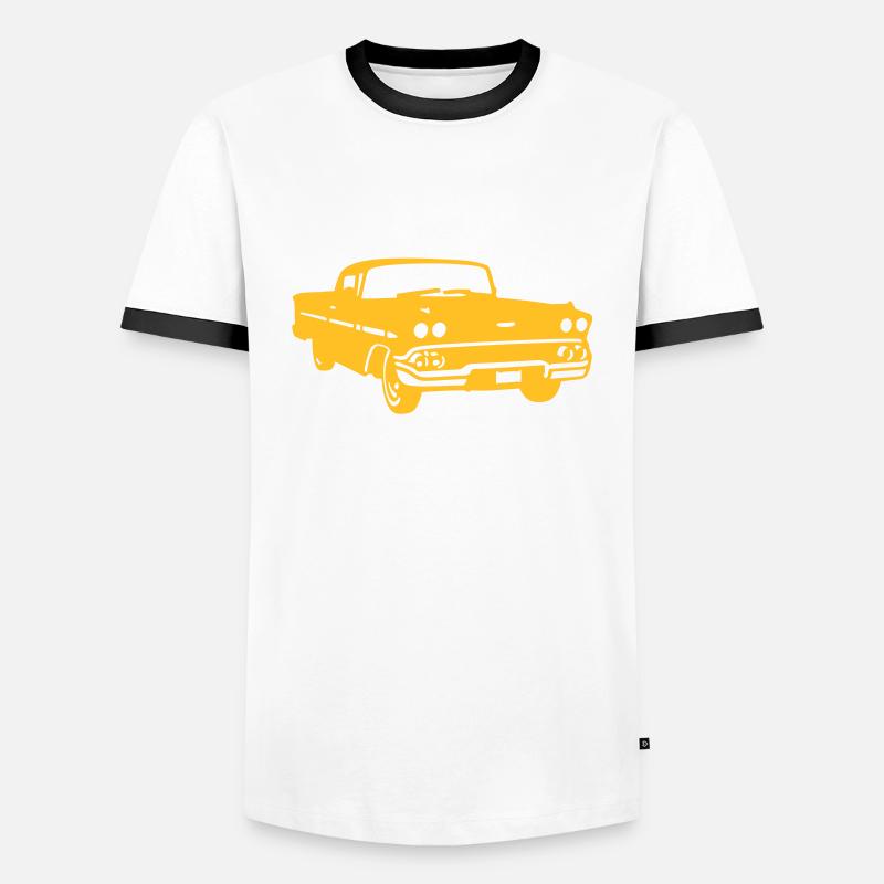 Oldtimer - Men's Ringer Shirt - white/black