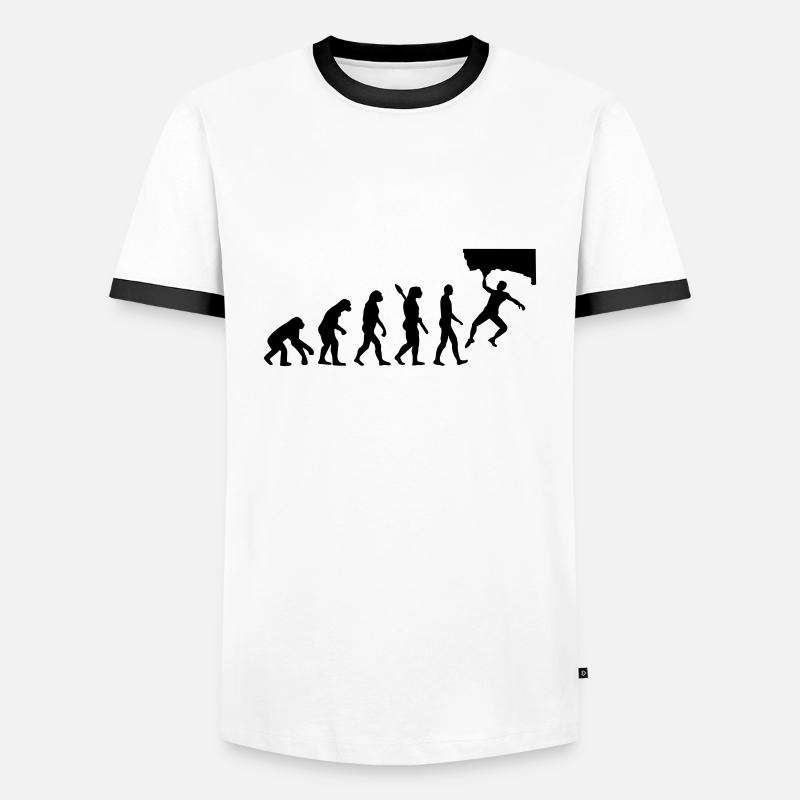Evolution Bouldering - T-shirt contrasté Homme - blanc/noir