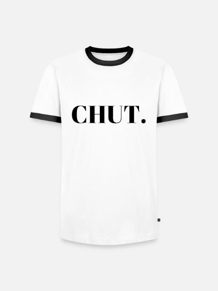 CHUT - T-shirt contrasté Homme - blanc/noir