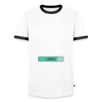 Rentner 2024 Ruhestand 2024 Der Countdown läuft - Männer Kontrast-T-Shirt - Weiß/Schwarz - Vorne - AI Model Female 172 light (172cm) & AI Model Male 178 dark (178cm)