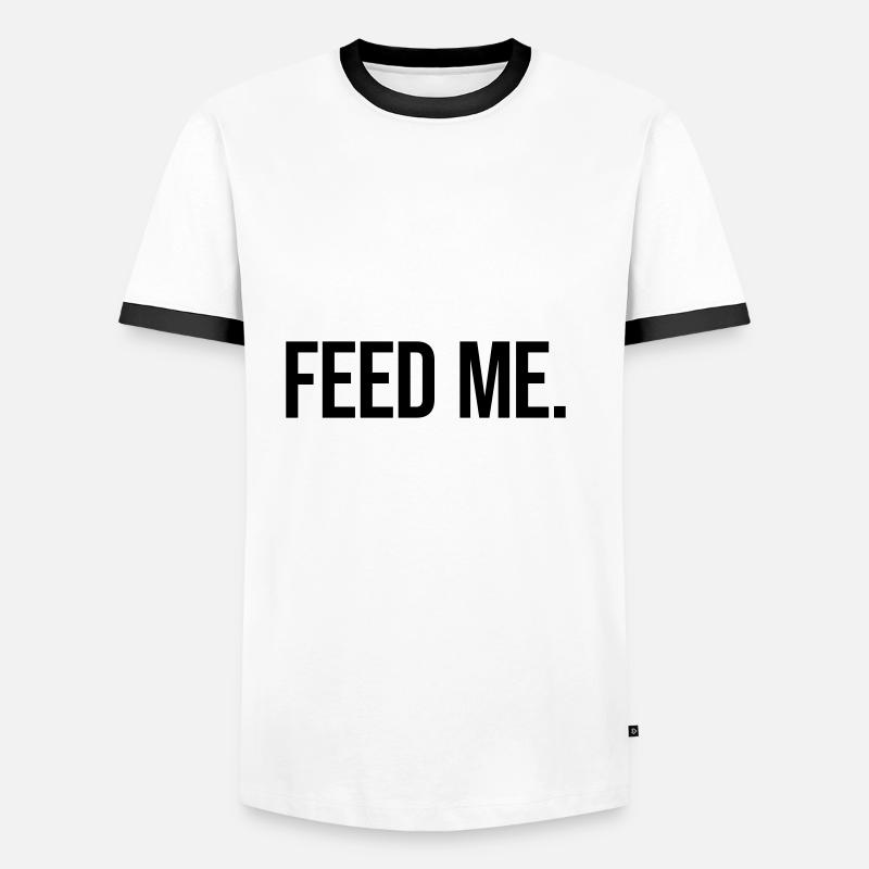 Feed Me - Men's Ringer Shirt - white/black