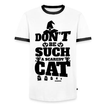 Halloween for Kids - Men's Ringer Shirt - white/black - Front - AI Model Female 172 light (172cm) & AI Model Male 178 dark (178cm)