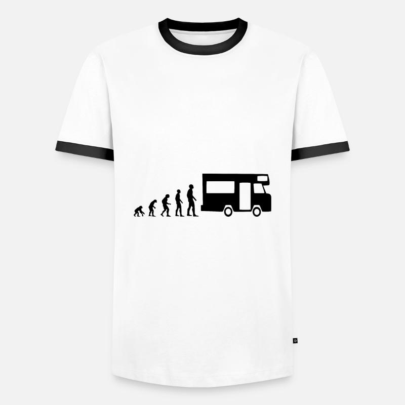Motorhome Evolution - Men's Ringer Shirt - white/black