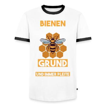 Imker Imkerei Biene Bienen - Männer Kontrast-T-Shirt - Weiß/Schwarz - Vorne - AI Model Female 172 light (172cm) & AI Model Male 178 dark (178cm)