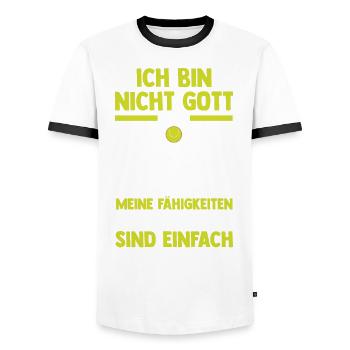 Tennis Padelspieler Padel - Männer Kontrast-T-Shirt - Weiß/Schwarz - Vorne - AI Model Female 172 light (172cm) & AI Model Male 178 dark (178cm)