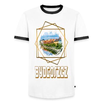 Bydgoszcz Bydgoszcz Pologne City Skyline Home Or - T-shirt contrasté Homme - blanc/noir - Devant - AI Model Female 172 light (172cm) & AI Model Male 178 dark (178cm)
